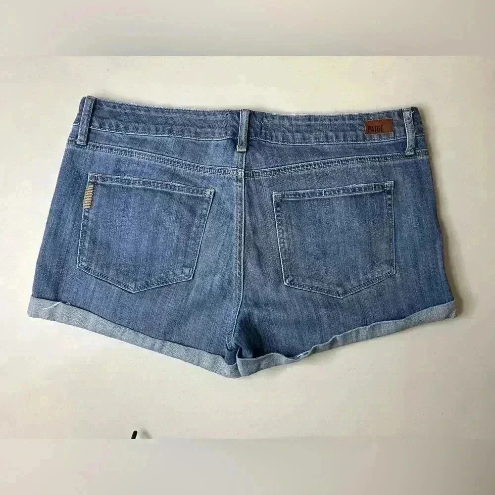 Paige Denim Jimmy Jimmy Rolled Cutt-off Jean Shorts Size‎ 31 - Picture 4 of 5